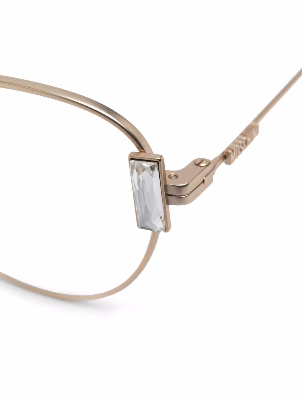 Moschino Eyewear Bril met rond montuur Goud
