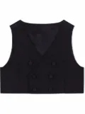 Dolce & Gabbana Kids double-breasted wool waistcoat - Black