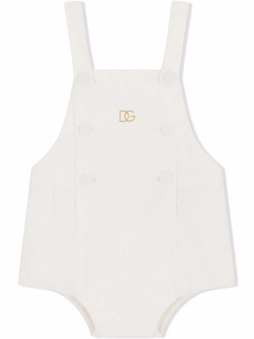 

Dolce & Gabbana Kids romper con logo bordado - Blanco