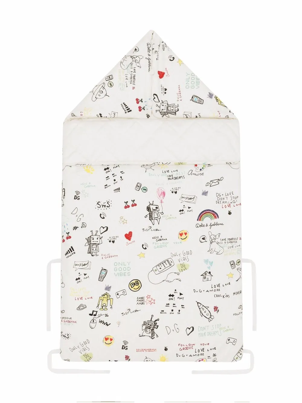 

Dolce & Gabbana Kids sketch-print cotton sleeping bag - White