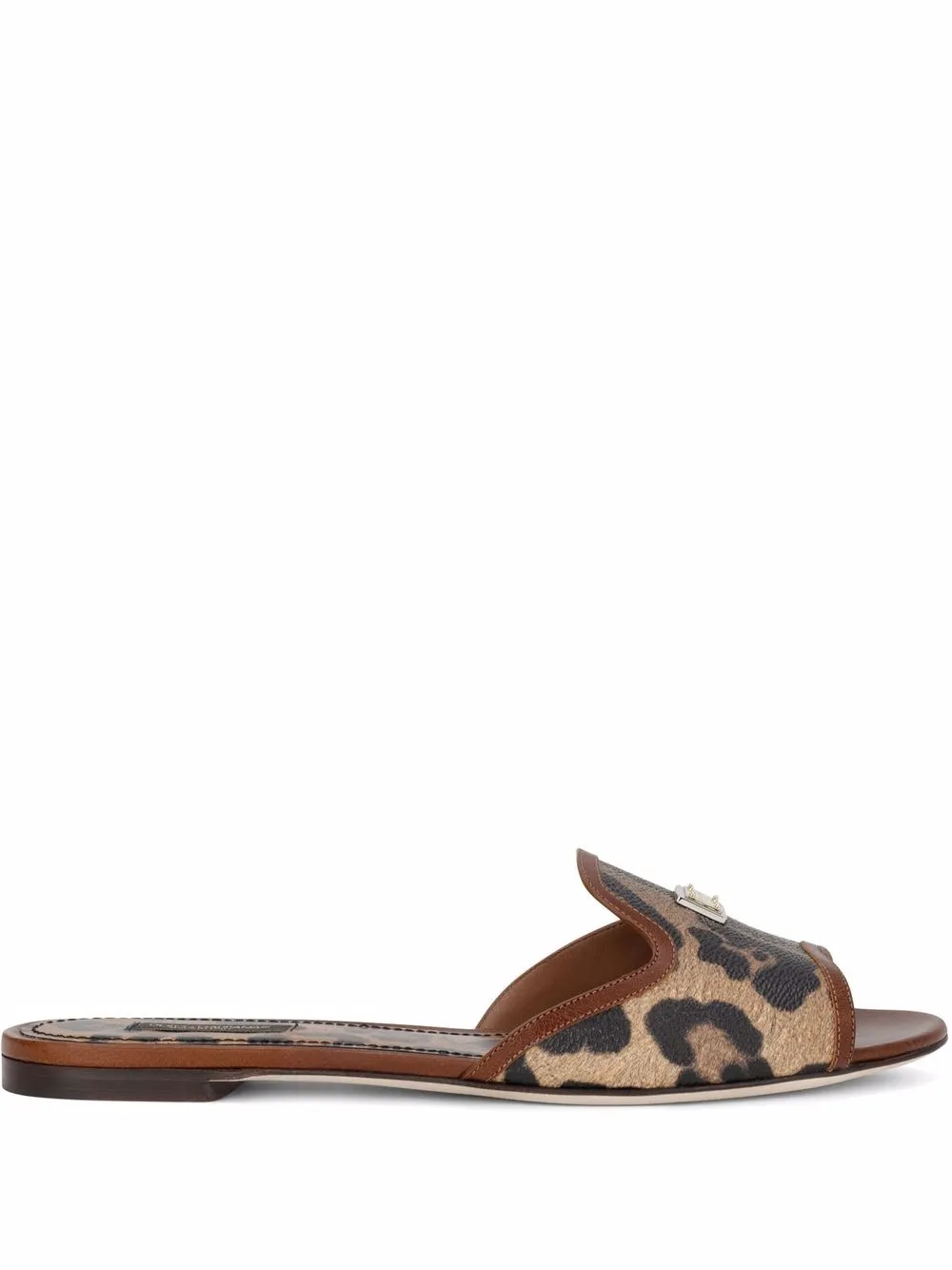 

Dolce & Gabbana mules con placa del logo - Marrón