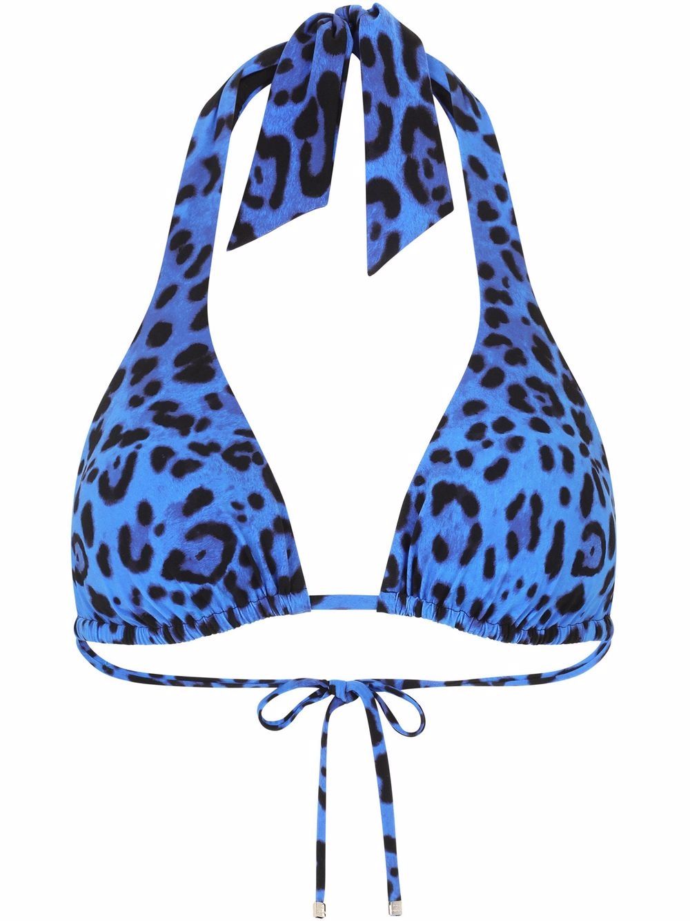 

Dolce & Gabbana top de bikini con estampado de leopardo - Azul