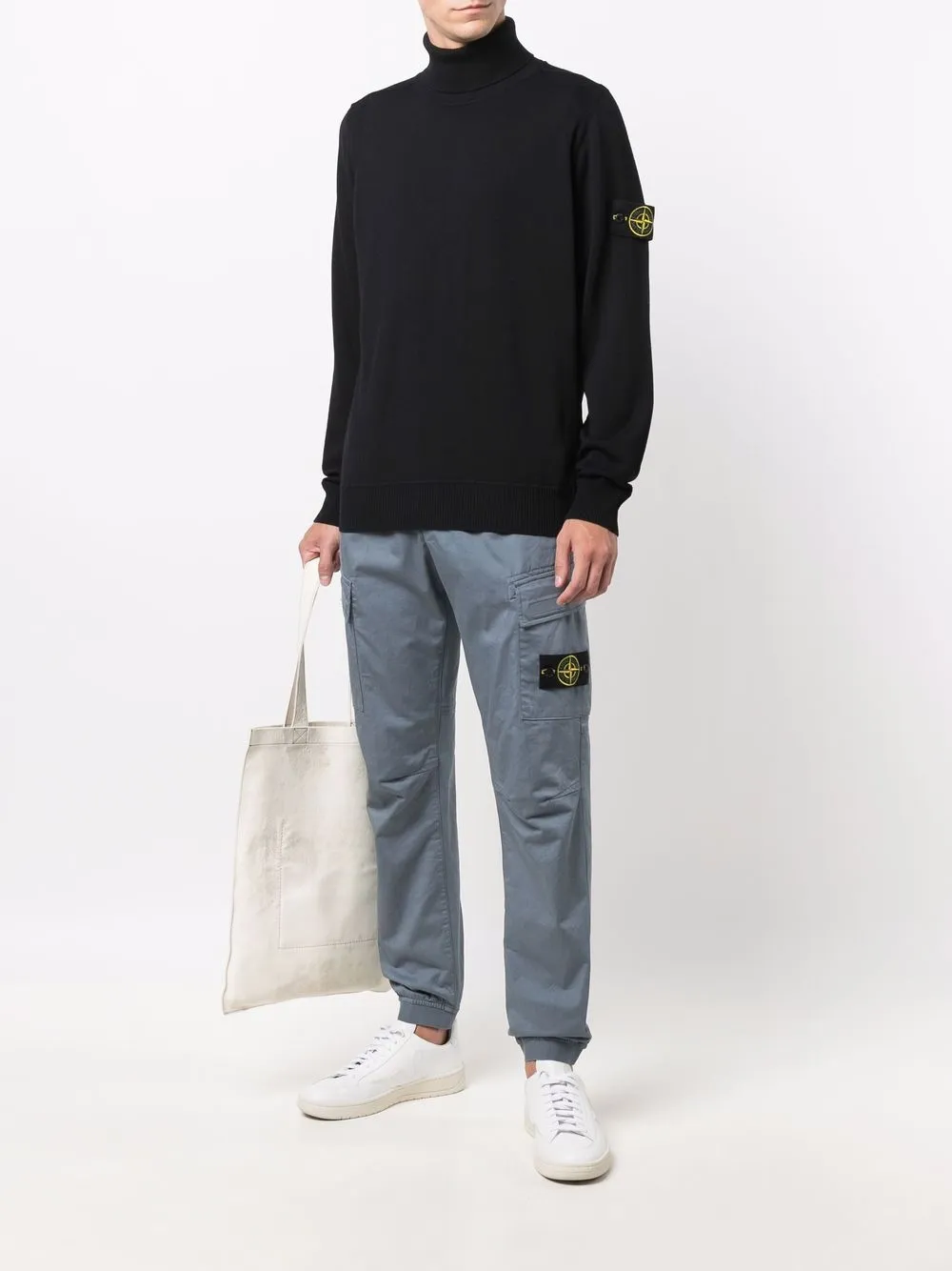 фото Stone island брюки карго с нашивкой-логотипом
