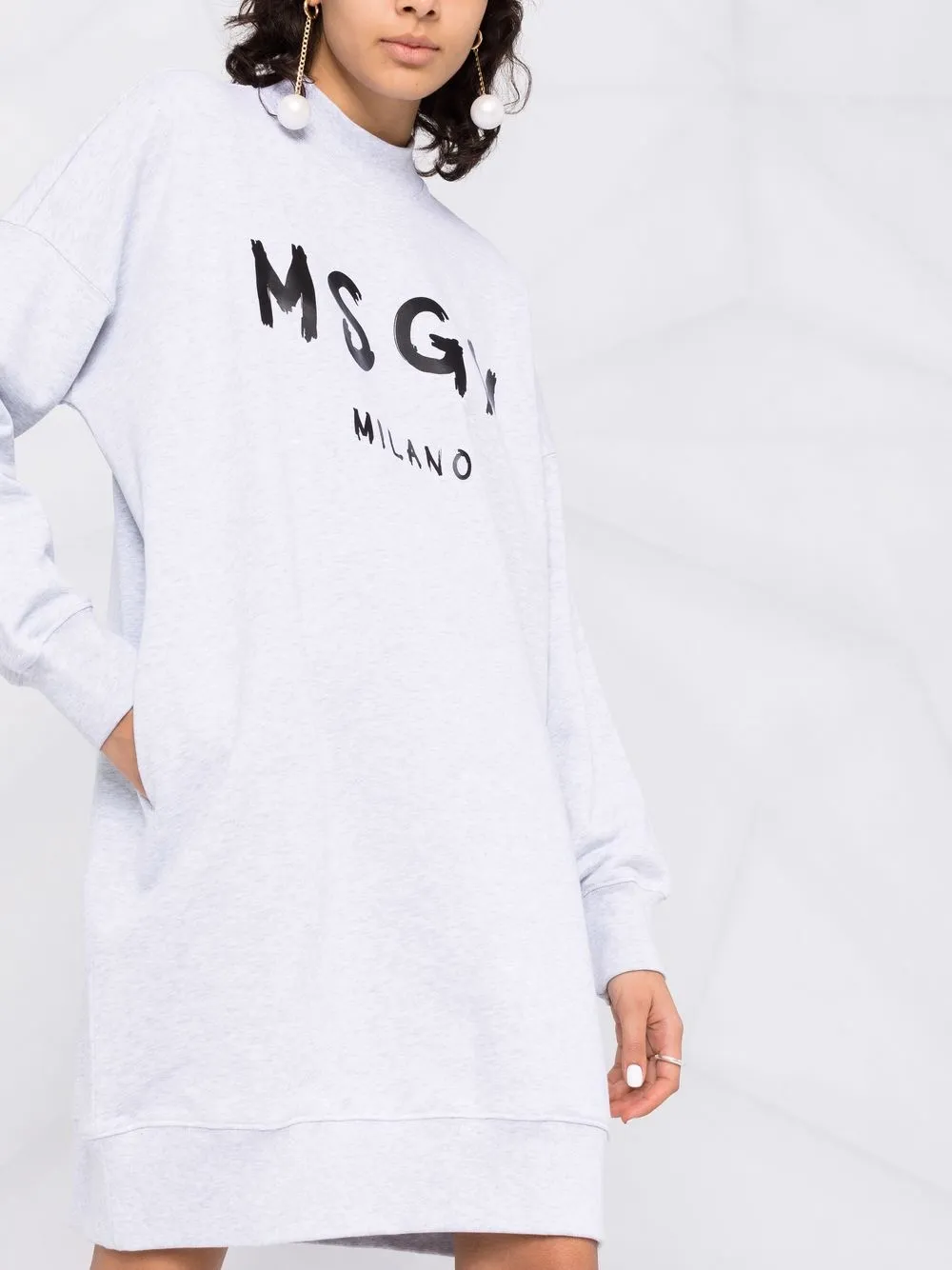 фото Msgm платье-толстовка с логотипом