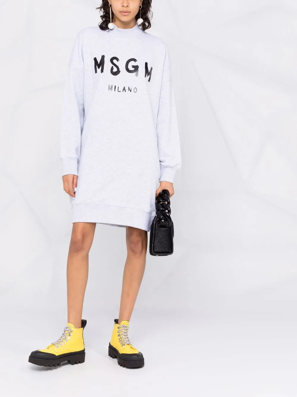 фото Msgm платье-толстовка с логотипом