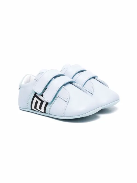 Versace Kids Greca-panel touch-strap sneakers