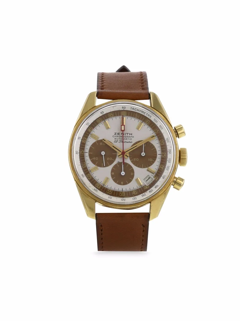 Zenith montre El Primero 38 mm pre-owned (1970) - Blanc Top Merken Winkel