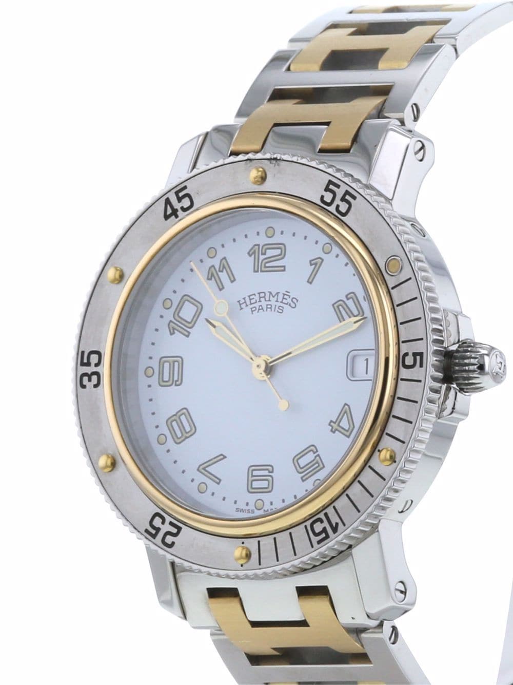 фото Hermès наручные часы clipper pre-owned 38 мм 1990-х годов