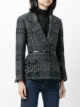 Chanel Pre-Owned geometric-pattern belted blazer