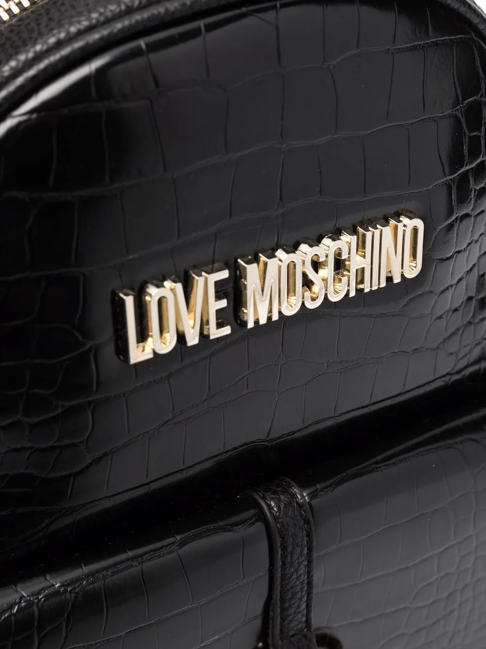 фото Love moschino рюкзак с тиснением под кожу крокодила и логотипом