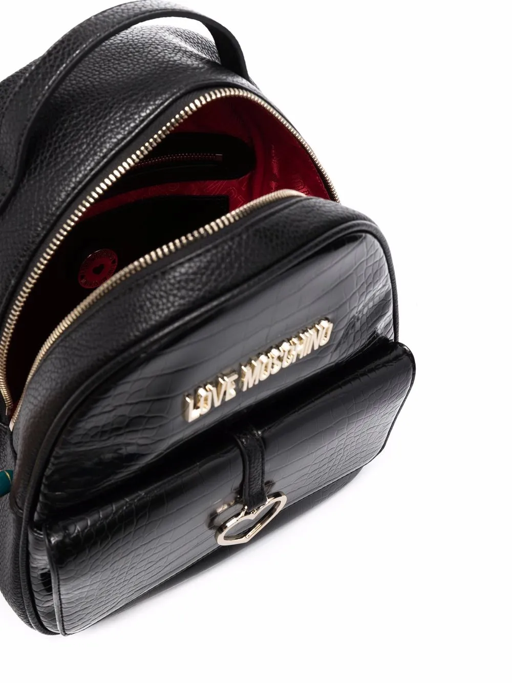 фото Love moschino рюкзак с тиснением под кожу крокодила и логотипом