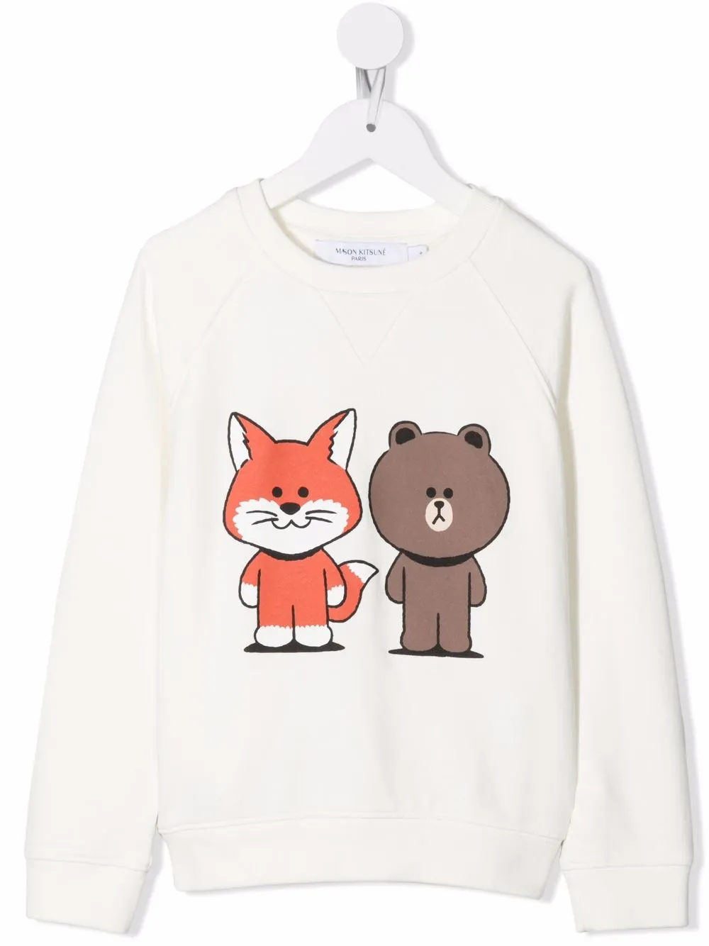Maison Kitsuné X Line Friends Logo-print Cotton Sweatshirt In 中性色