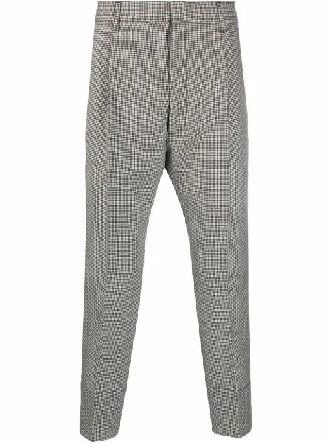 DSQUARED2 houndstooth-patterned cropped tailored trousers