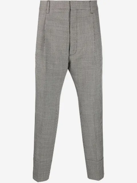 DSQUARED2 pantalones de vestir con motivo pied de poule