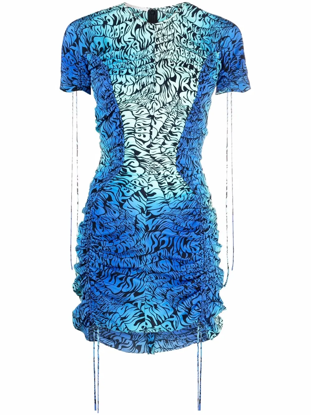 

Stella McCartney vestido corto con motivo gráfico - Azul