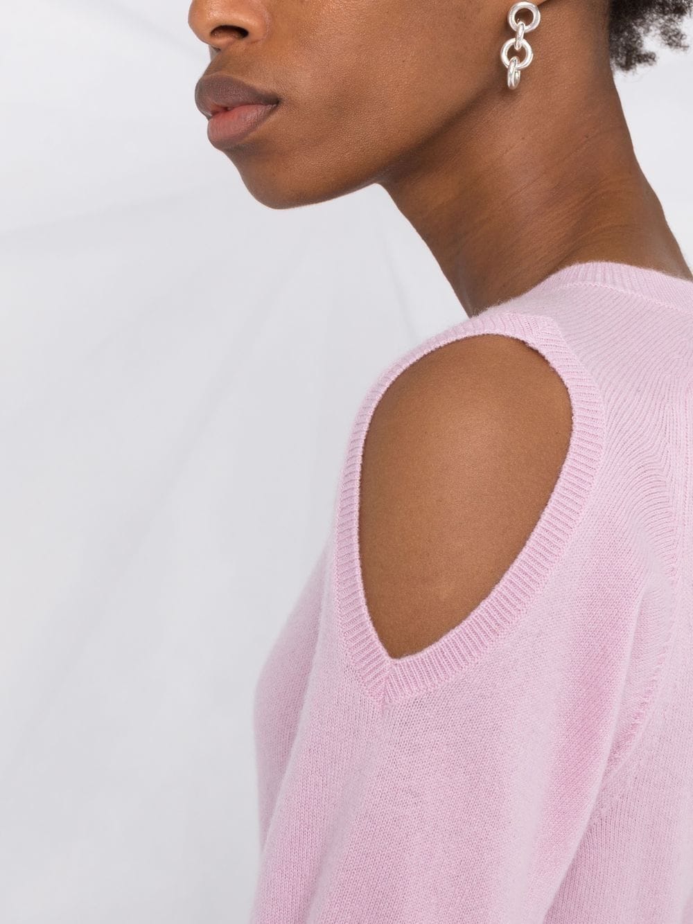 Shop Stella Mccartney Fine-knit Cotton T-shirt In Pink