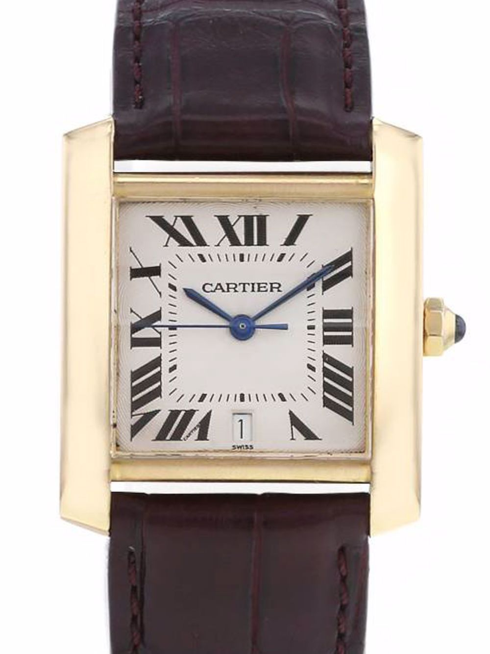 фото Cartier наручные часы tank française pre-owned 28 мм 1990-х годов