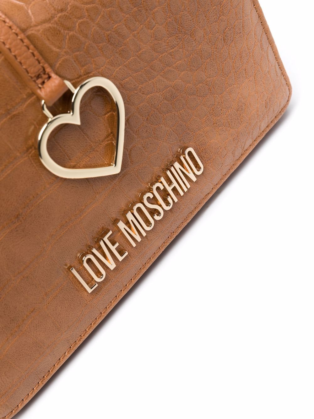 фото Love moschino сумка с тиснением под кожу крокодила и логотипом