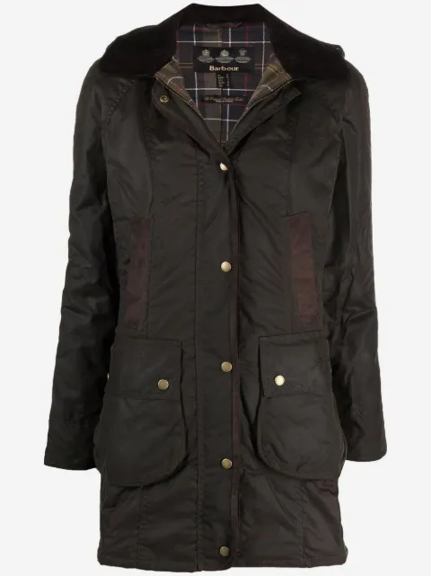 Barbour vaxbelagd kappa med knäppning