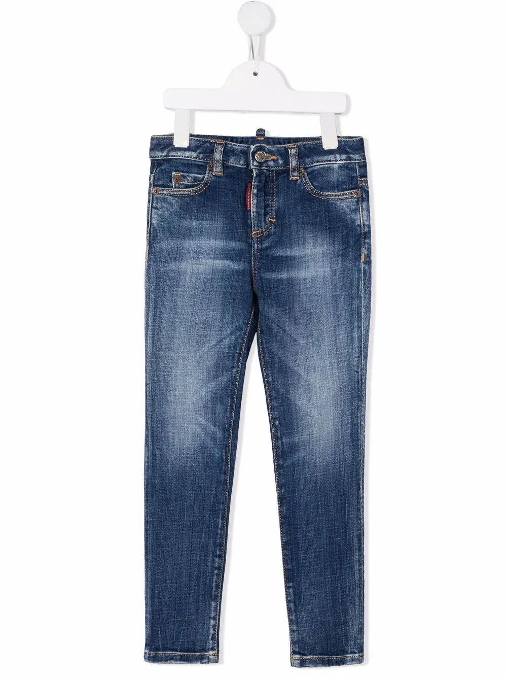 

Dsquared2 Kids jeans slim con tiro medio - Azul