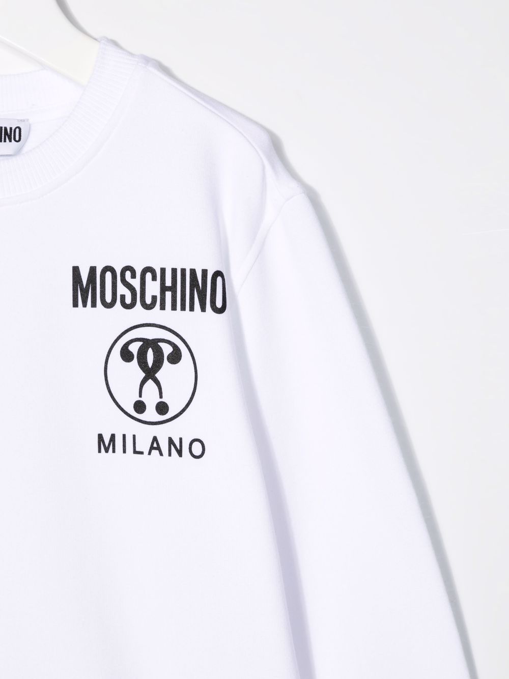 фото Moschino kids толстовка с круглым вырезом и логотипом