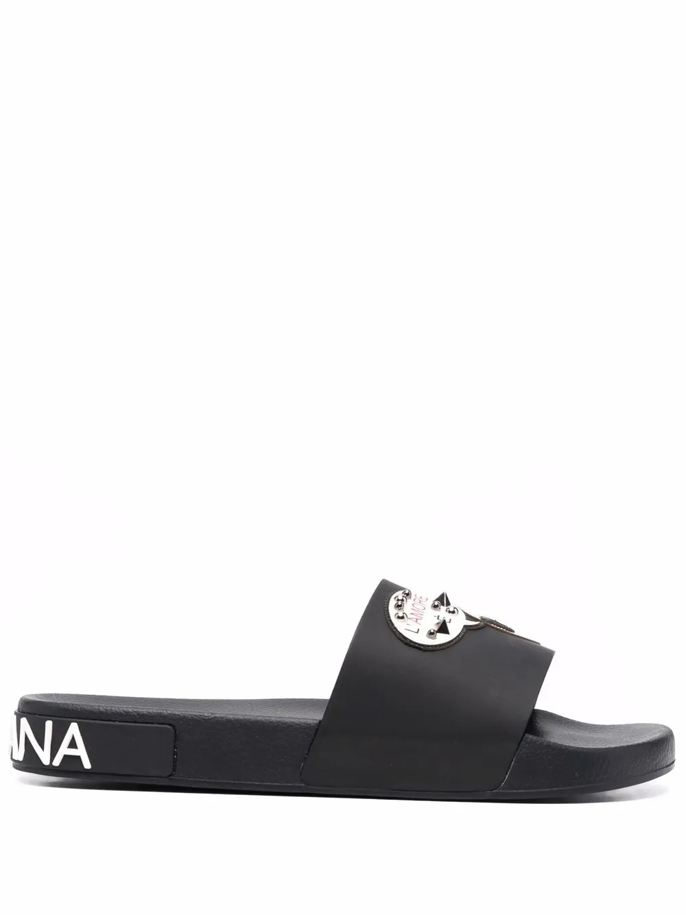 фото Dolce & gabbana шлепанцы с нашивками