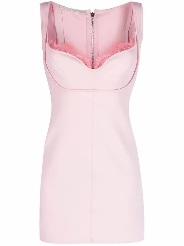 Stella McCartney lace-trim mini dress 