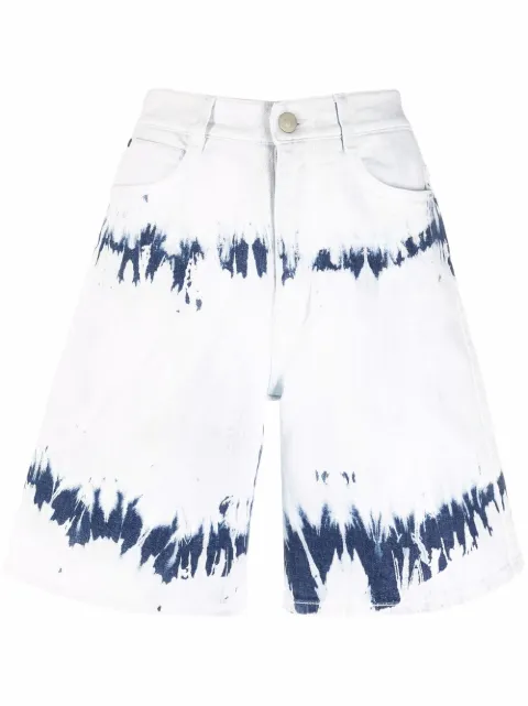 Stella McCartney tie-dye denim shorts
