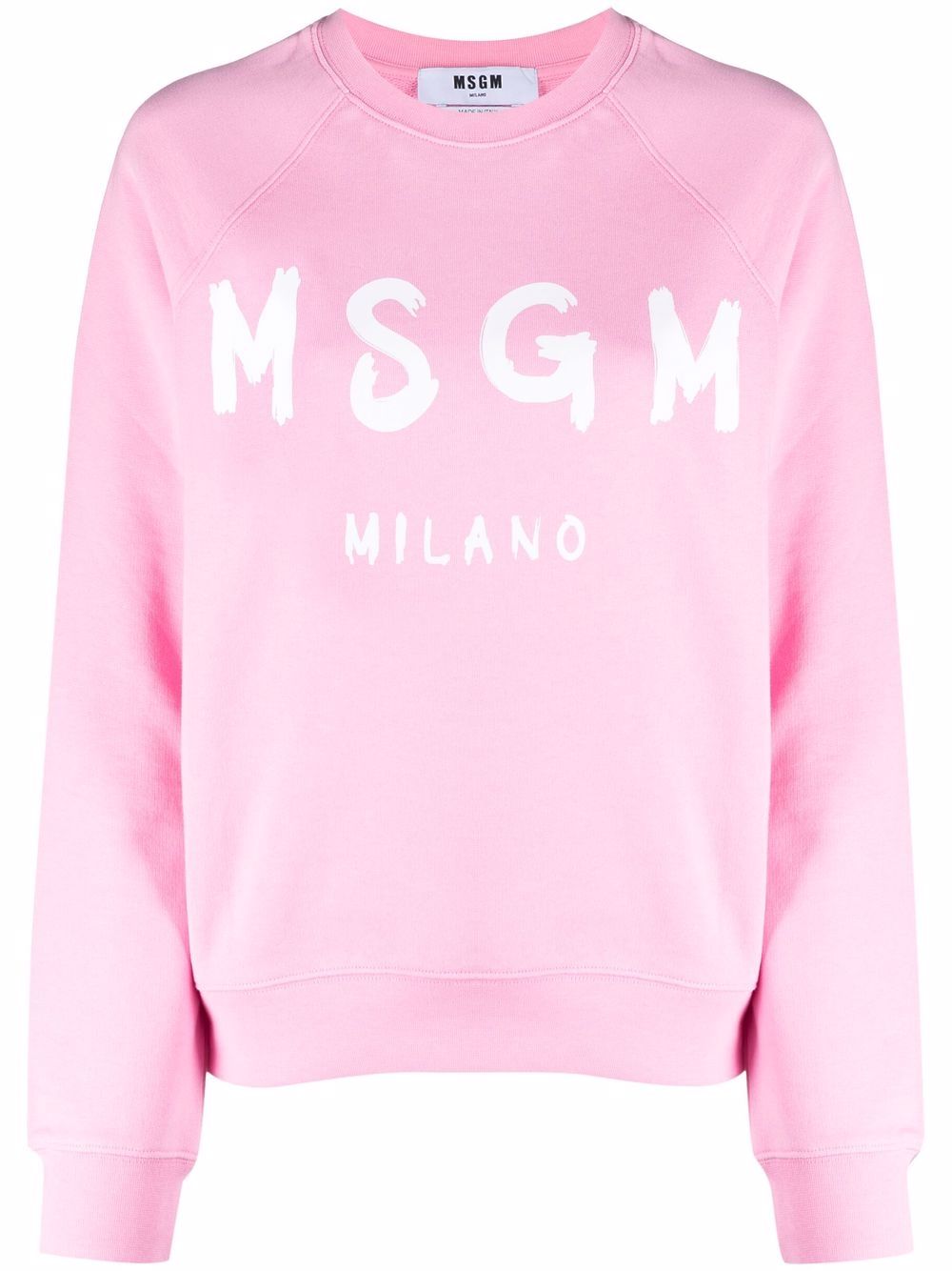 

MSGM suéter con cuello redondo y logo - Rosado