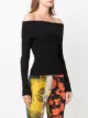 Blumarine off-shoulder knitted jumper