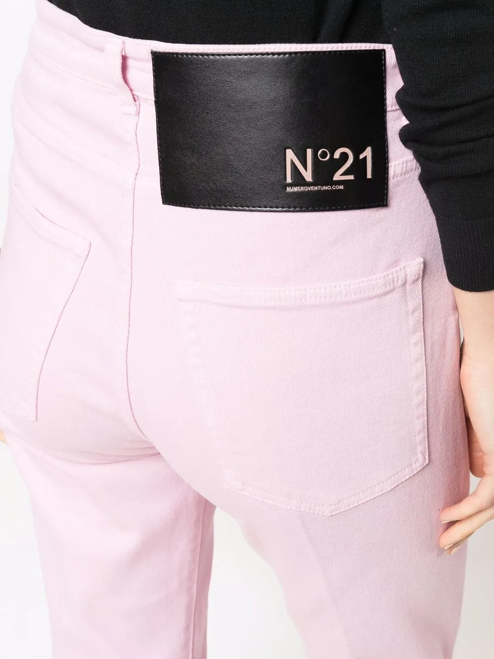 фото Nº21 укороченные джинсы прямого кроя