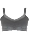 Andrea Bogosian cropped velvet top - Grey