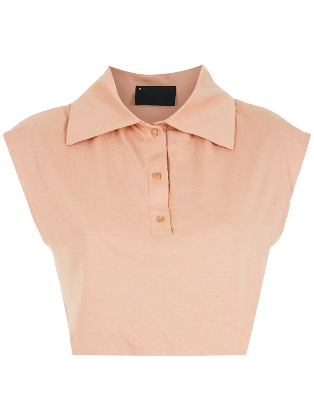 

Andrea Bogosian Abelle cropped polo shirt - Neutrals