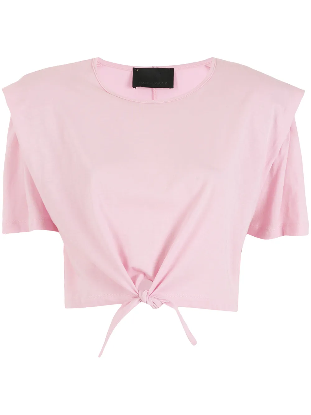 

Andrea Bogosian knot-detailed cropped T-shirt - Pink