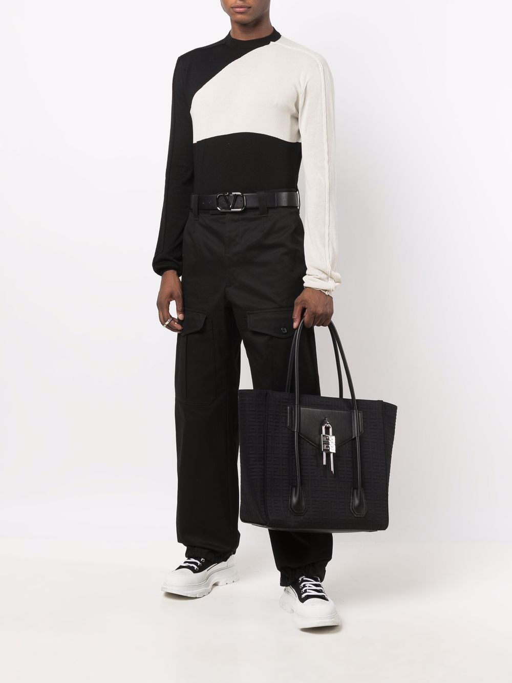 Shop Alexander Mcqueen Flap-pocket Cotton Trousers In Black