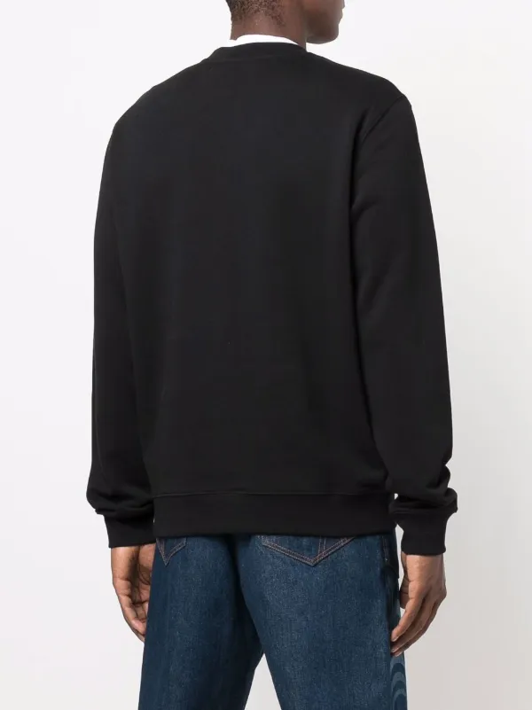MSGM logo-print Cotton Sweatshirt | Black | FARFETCH