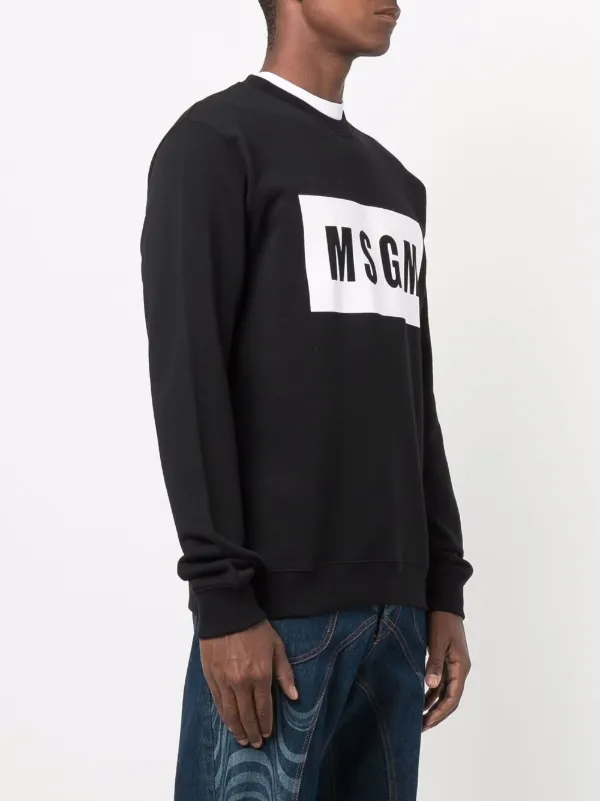 【関税&送料込】Msgm Sweatshirt With Logo Cropped sweatshirt with rope MSGM logo - MSGM Official
