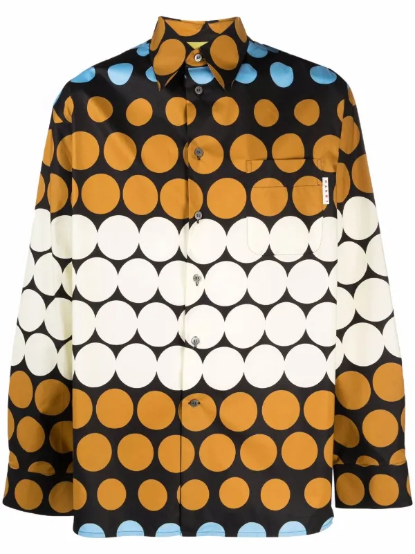 Marni Oversized polka-dot Print Shirt 