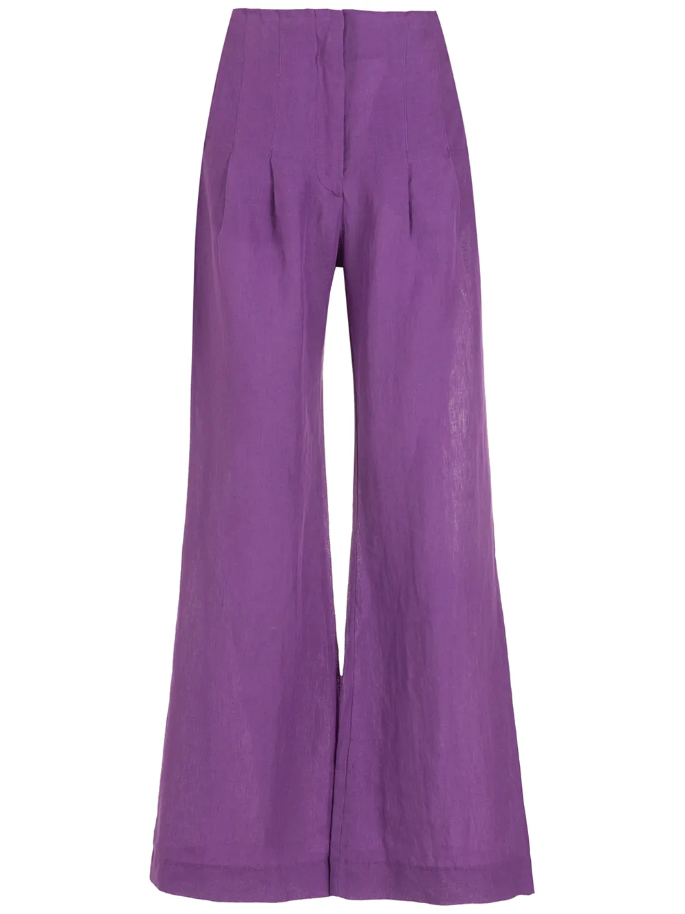 

Andrea Bogosian Anneli wide-leg linen pants - Purple