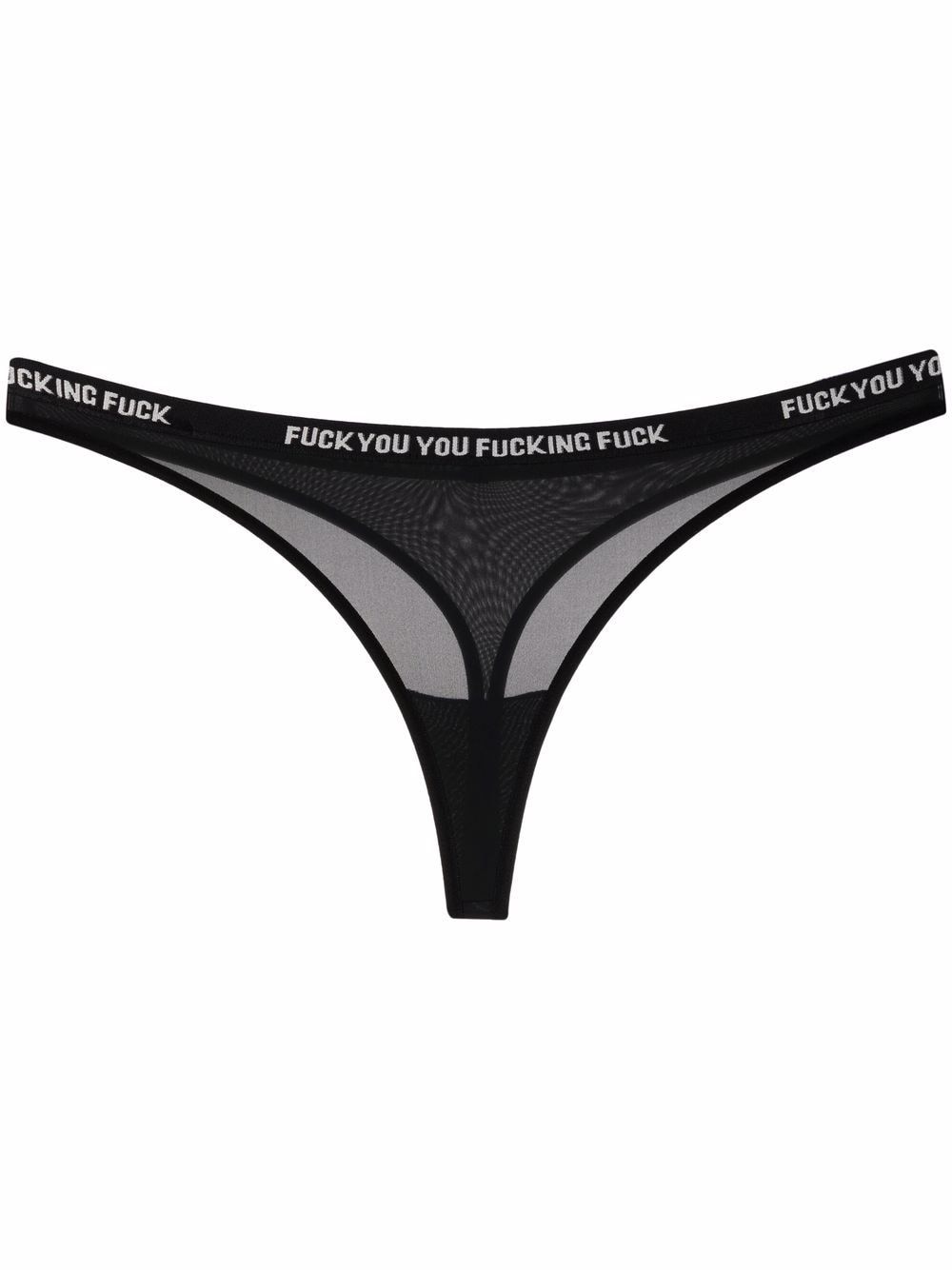 фото R13 graphic-waistband mesh thong