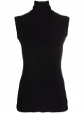 Norma Kamali roll-neck sleeveless top - Black