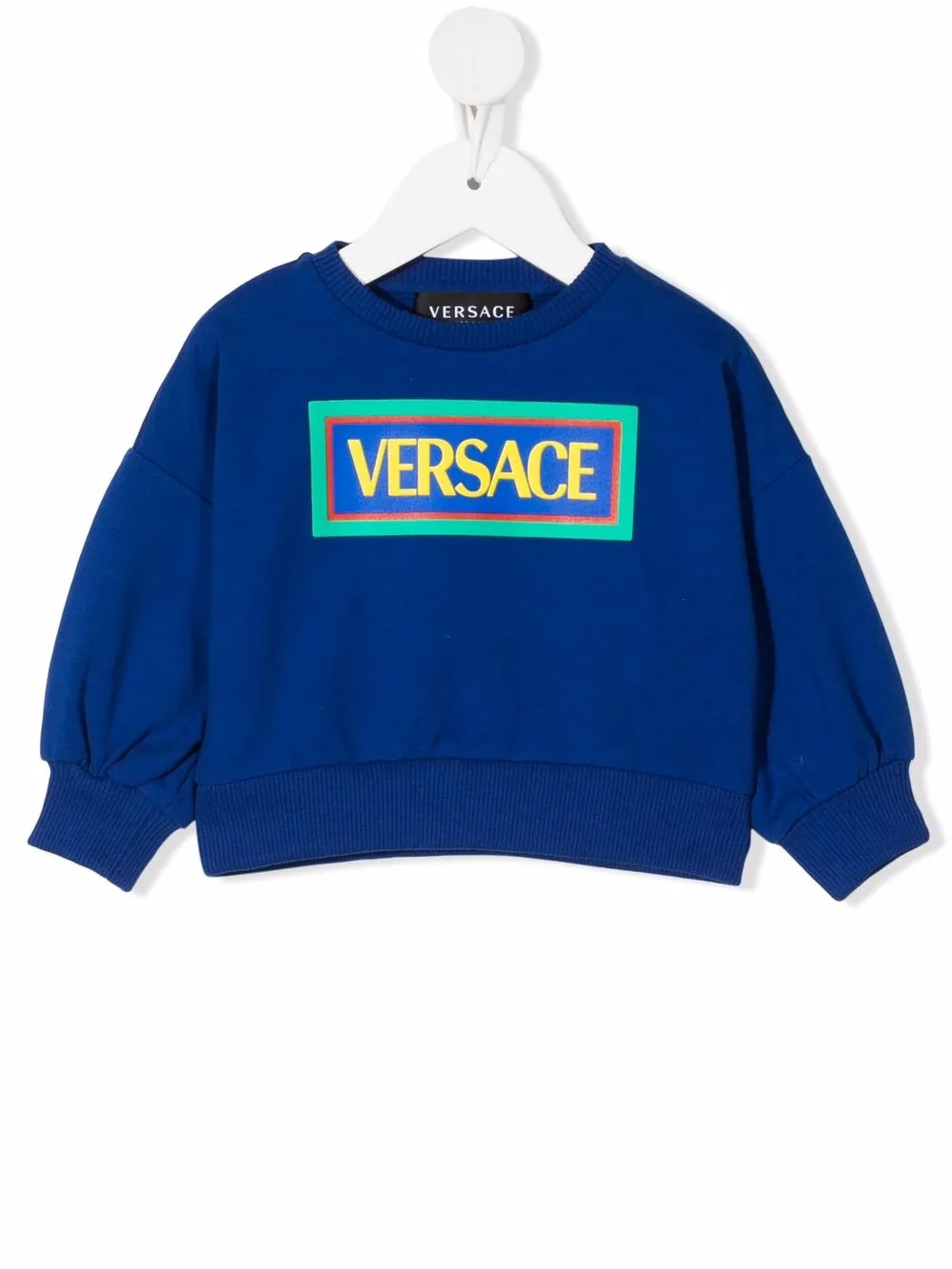 

Versace Kids sudadera con logo estampado - Azul