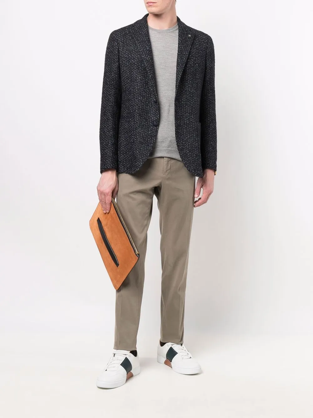 Drumohr Trui met ronde hals - Grijs