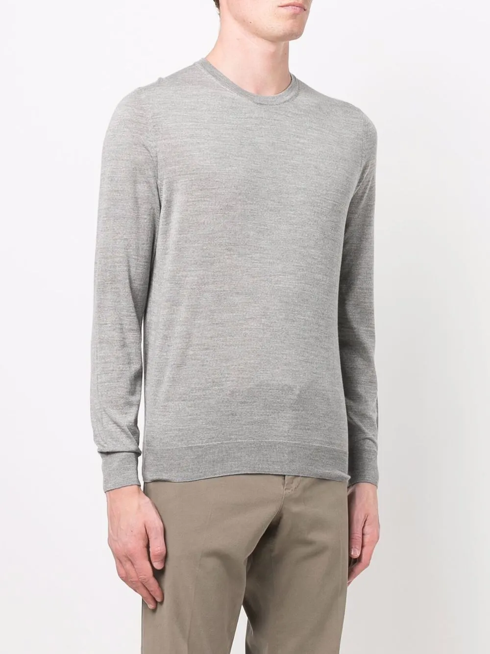  Drumohr Pullover Mit Rundhalsausschnitt   Grau 