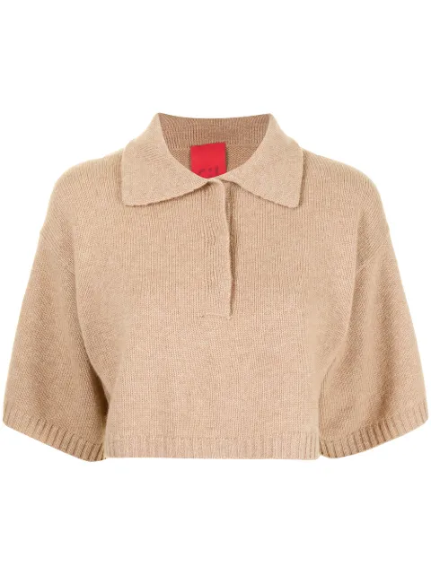 Cashmere In Love Demi cropped knitted shirt