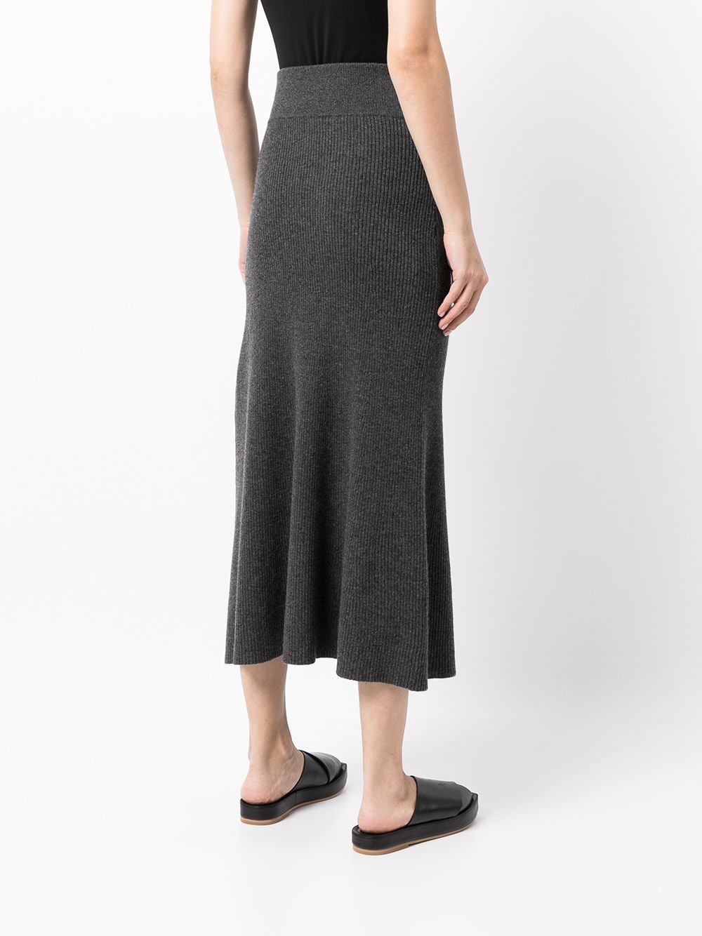 Shop Cashmere In Love River A-line Cashmere Skirt In Grau