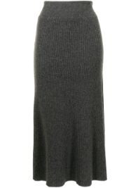 ＜Farfetch＞ Cashmere In Love River Aライン カシミアスカート - グレー画像
