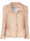 CHANEL Pre-Owned 2004 classic collar tweed jacket - Neutrals