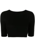 Cashmere In Love Liza scoop-back cropped top - Black