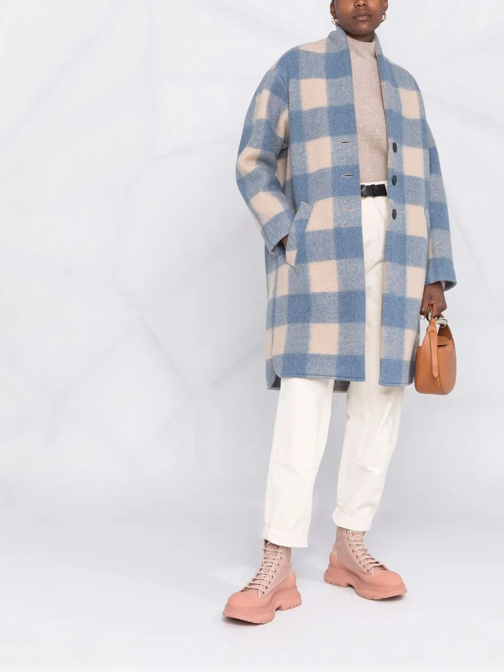 Image 2 of Isabel Marant Étoile plaid felt coat